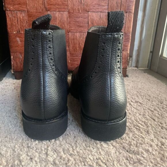 Massimo Dutti men’s bootie size 40 leather slip on black - Picture 5 of 10